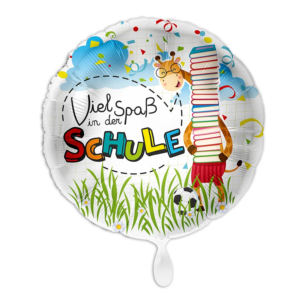 Ballongruß Ballon Einschulung "Viel Spaß in der Schule" mit Heliumfüllung