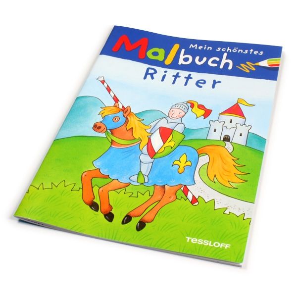 Ritter Malbuch für Kindergarten-Kind, Ausmalbilder Pferde, Ritterburg