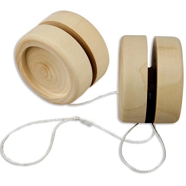 Yoyo aus Holz, zum selber gestalten, Durchm. 5cm, Höhe 3,7cm