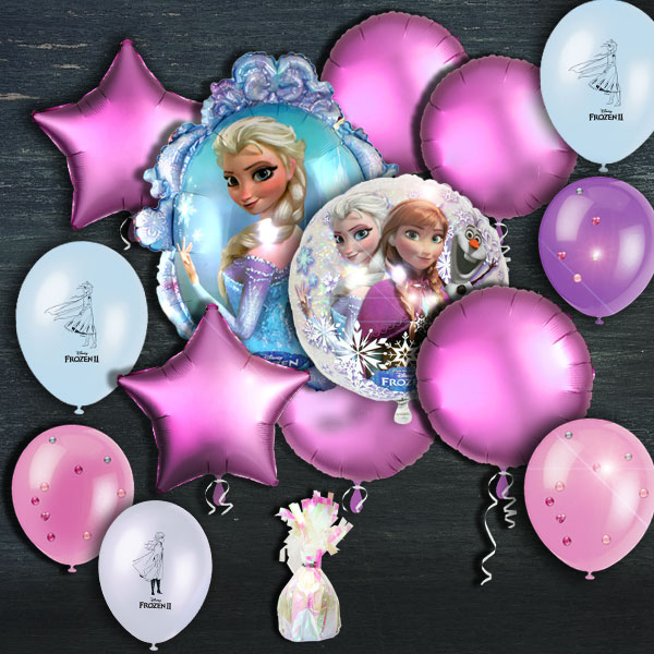 Ballongas-Set "Frozen" 50er +Ballons