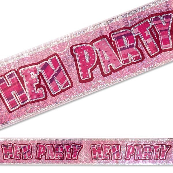Banner Frauenabend pink Glitzerfol. 3,6m