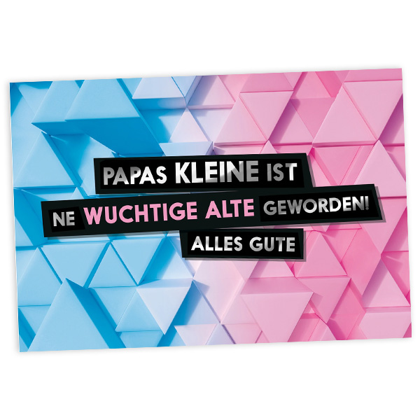 Geburtstagskarte Papas Kleine, 17,5cm x 12cm