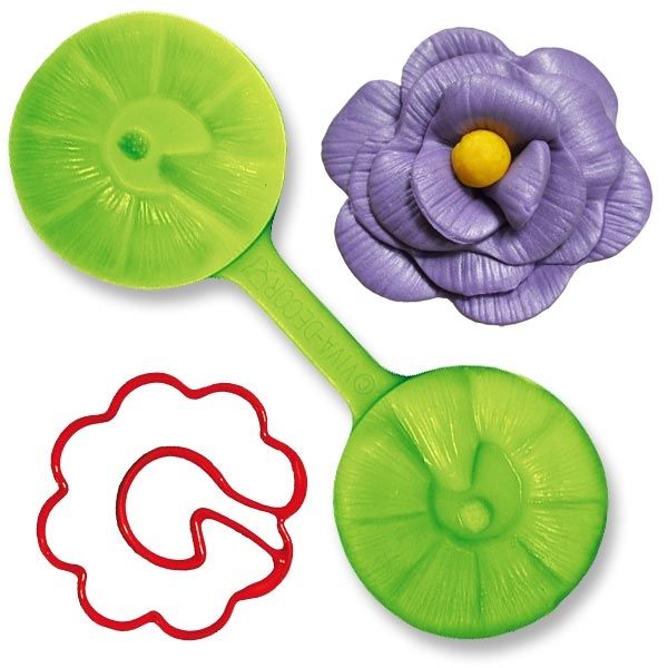 Patchy Buschröschen, Abdruckform aus Silikon für Fooddeko, 1 Stück