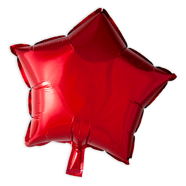 Stern-Folienballon rot, 38cm