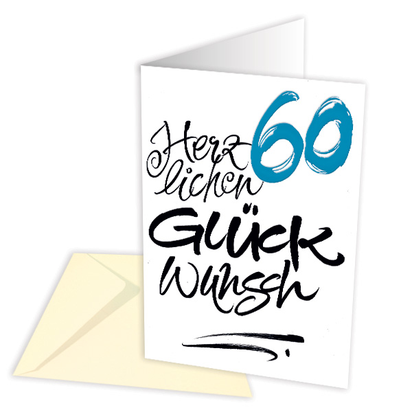 Geburtstagskarte zum 60. Geburtstag