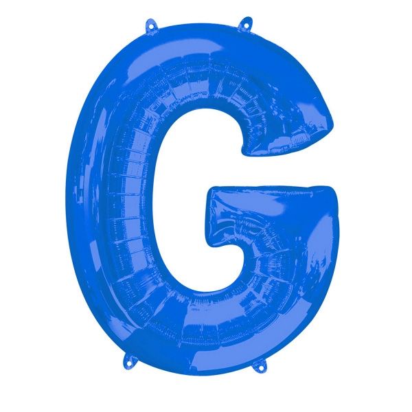 Folienballon Buchstabe "G" in Blau für persönliche Glückwünsche, 81×63cm