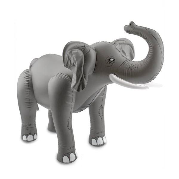 Elefant, aufblasbares Dekotier,75cm, eindrucksvolle Dschungelparty-Deko