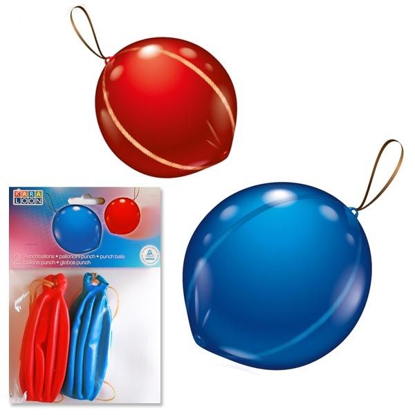 Punch Ballons im 2er Pack mit Gummibändchen, toller Partyspaß, 45 cm