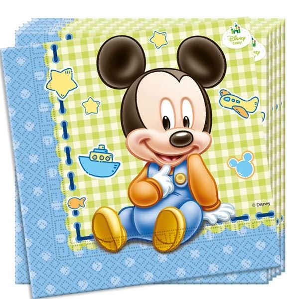 Baby Mickey Maus Partyset, 55-teilig für 8 Gäste