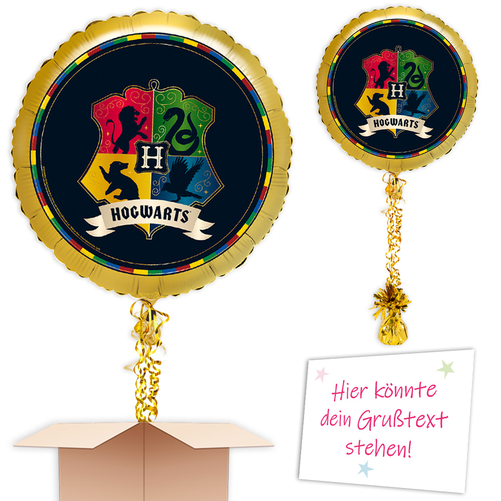 Harry Potter Ballon im Karton, "Hogwarts" Ø 43cm