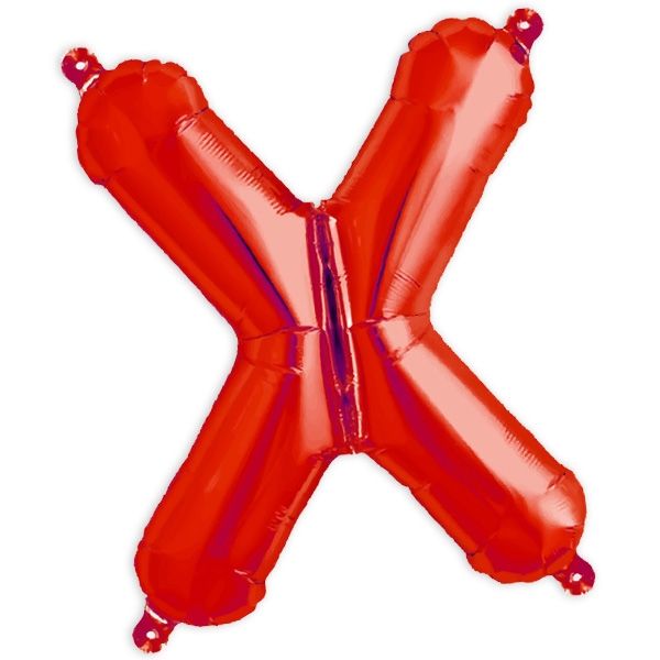 Folienballon Buchstabe X für den Namen des Jubilars, 41cm, 1 Stück