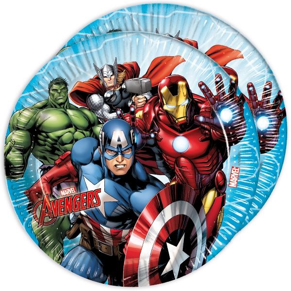 Avengers Partyteller im 8er Pack, Ø 22,5cm