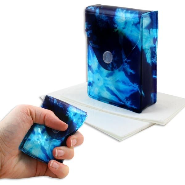 Knautschfreie Taschentuch-Box zum Wiederbefüllen Eiskristall-Design, inkl. Tüchern, Hochformat
