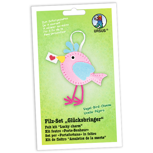 Filz-Glücksbringer Bastelset "Vogel"