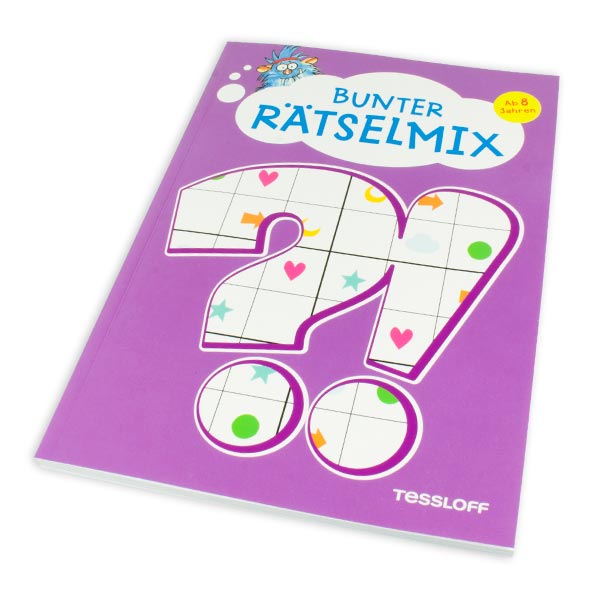 Bunter Rätselmix für Kinder, 78 Rätsel mit Lösungen, 1 Rätselheft