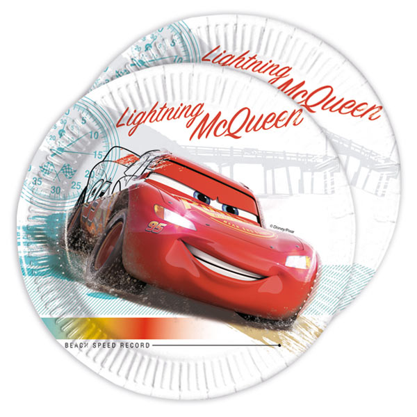 Lightning McQueen Kuchenteller, 8 Stück, 19,5 cm Lightning McQueen Kuchenteller, 8 Stück, 19,5 cm