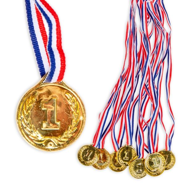 Goldmedaillen im 8er Pack, Kunststoff