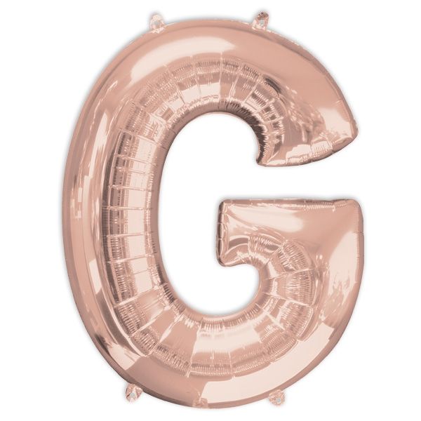 Folienballon Buchstabe "G" - Rosé Gold