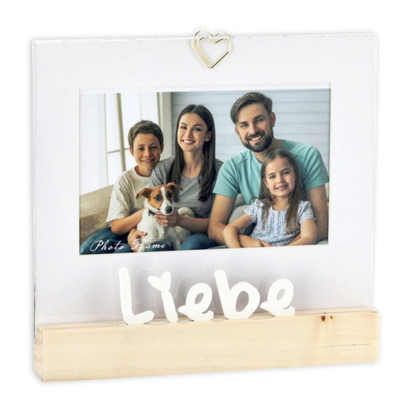 Fotorahmen "Liebe" mit Standfuß, 19cm x 17cm