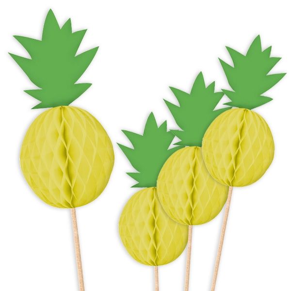 Ananas Sommerparty 10x Waben Food Picker, 18cm