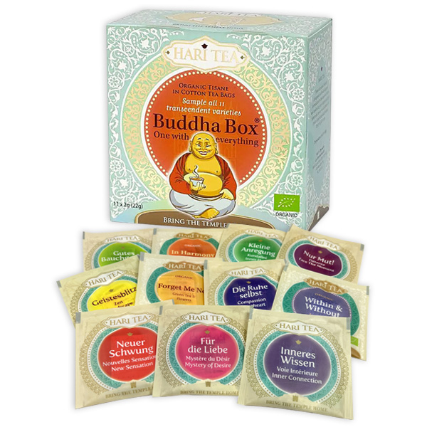 Buddha Box, 11 verschiedene Hari-Tees