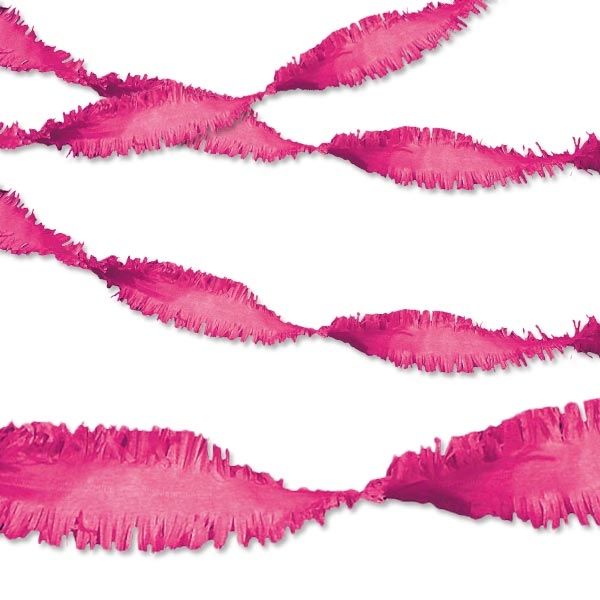 Drehgirlande in Pink 24 m, schöne Kreppgirlande als Raumdeko, 1 Stk.