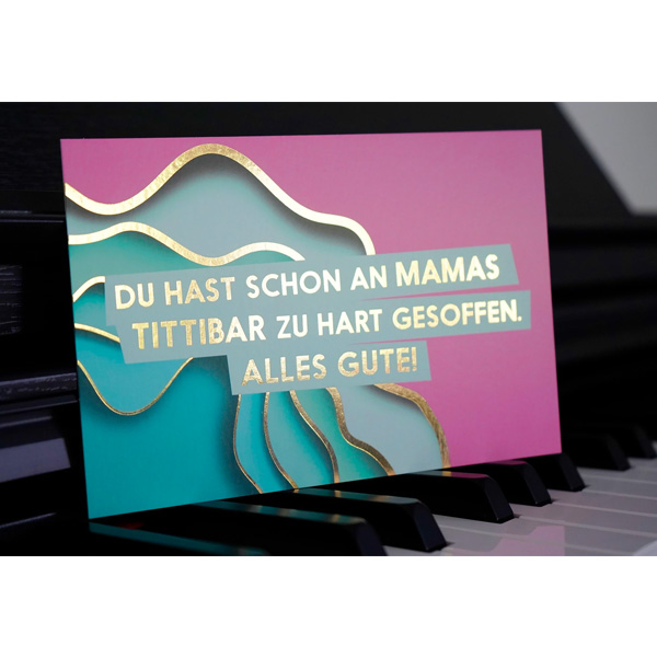 Geburtstagskarte Mamas Tittibar, 17,5cm x 12cm