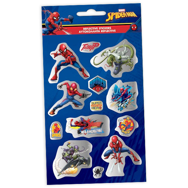 Spiderman Stickerbogen mit 13 Stickern, 21cm x 14cm