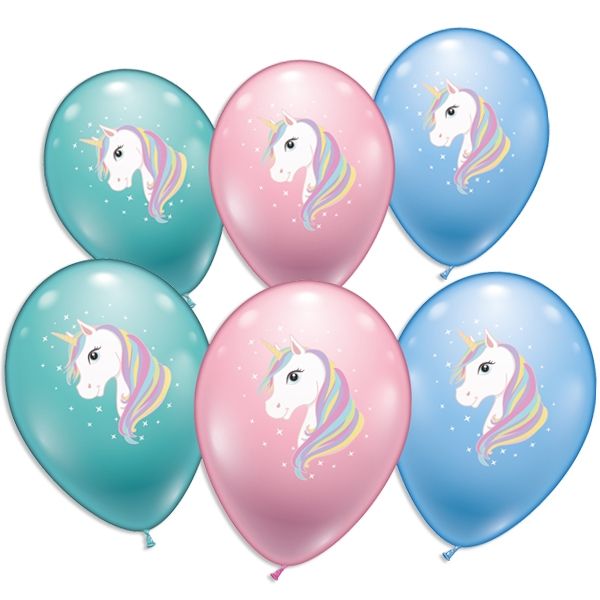 Ballons,Schönes Einhorn,6er