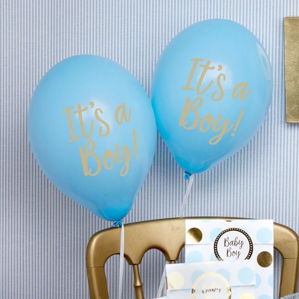 Latexballons - It's A Boy, blau, im 8er Pack