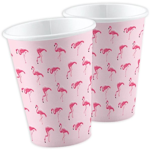 Becher Flamingo, 8er Pack ,250ml