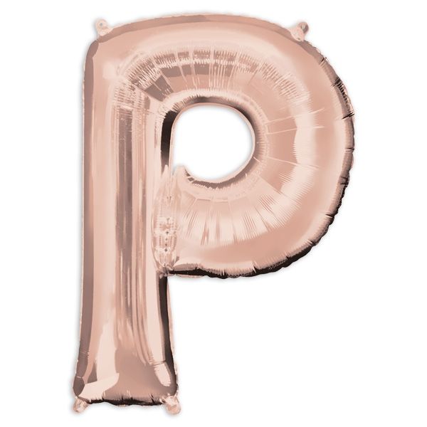 Folienballon Buchstabe "P" - Rosé Gold