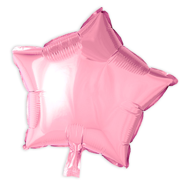 Folieballon Stern in pink, 38cm, lose