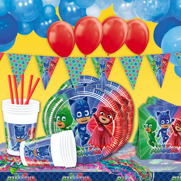 PJ Masks - Mottopartyset XL, 132-teilig