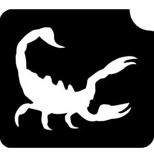 angreifender, gefährlicher Skorpion - Tattooschablone, Größe 6x5,5