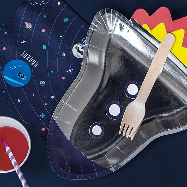 Spaciges Weltraum Basicset, Tischdeko für Astronauten Partys, 42-teilig Spaciges Weltraum Basicset, Tischdeko für Astronauten Partys, 42-teilig