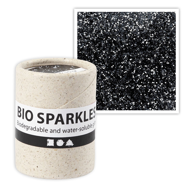Bio-Glitter in Schwarz, 10g, 100% plastikfrei