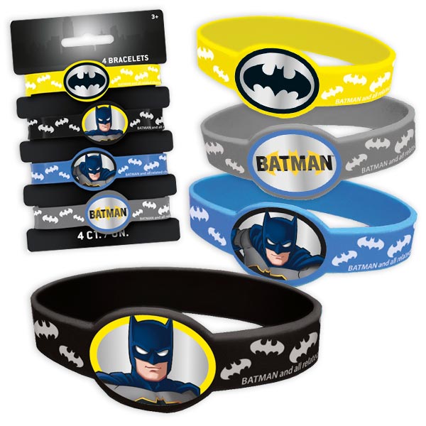 Batman Mitgebselset, 10-tlg. mit Maske, Armbändern, Sticker & Tütchen