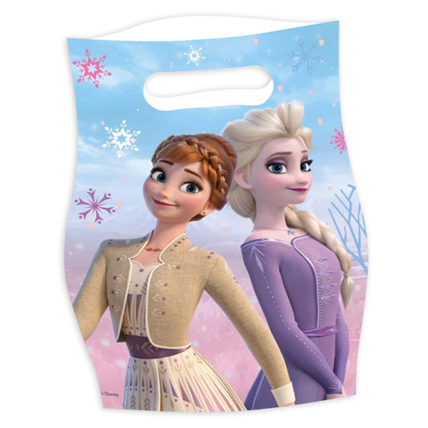 Frozen 2 Wind Spirit Mitgebseltüten aus Folie, 6er Pack, 23cm x 16,5cm