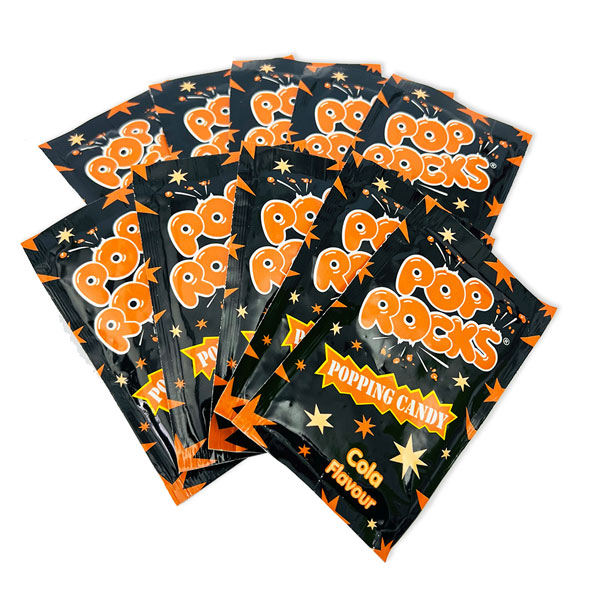 Pop Rocks Cola 10er Pack, extra großer Knisterspaß