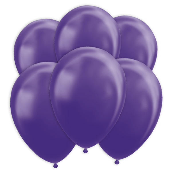 Latexballons, metallic lila, 10er Pack, Ø 30cm