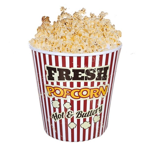 Popcorn-Eimer aus Kunststoff, 18cm, 1 Stk.