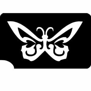 Tattooschablone mit Schmetterlingsmotiv, selbstklebend  7,3x4,7 cm