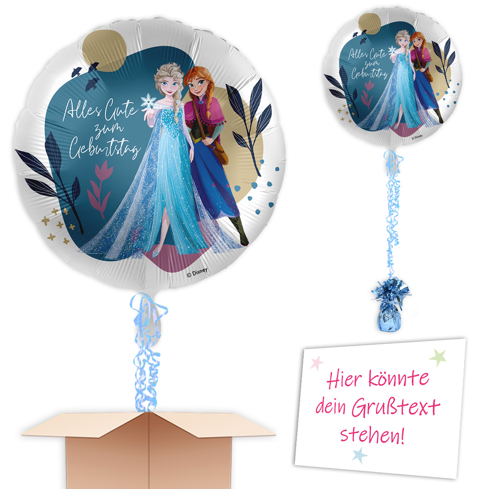 Ballongruß "Frozen" zum Geburtstag verschicken, Ø 34cm