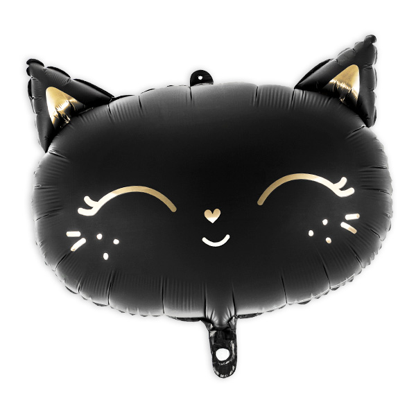 Folienballon, Schwarze Katze, 48cm x 36cm, heliumgeeignet