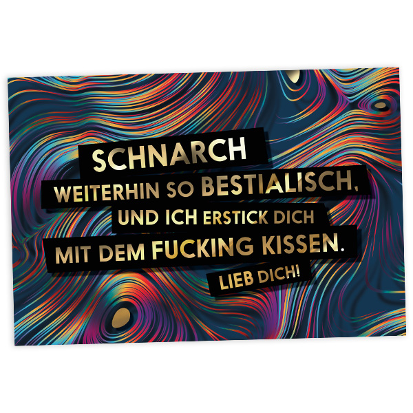 Grußkarte Schnarchen, 17,5cm x 12cm