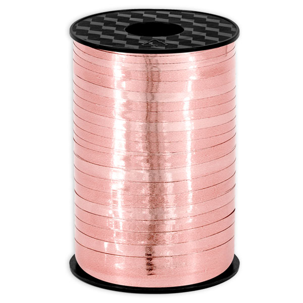 Geschenkband in roségold glänzend, Kunststoff, 225m x 5mm