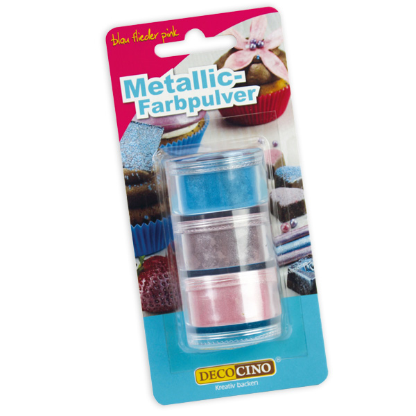 Farbpulver Metallic-glitzernd, blau, flieder, pink, 6g