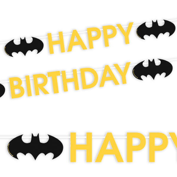 Batman Happy Birthday-Buchstabenkette 1,8m