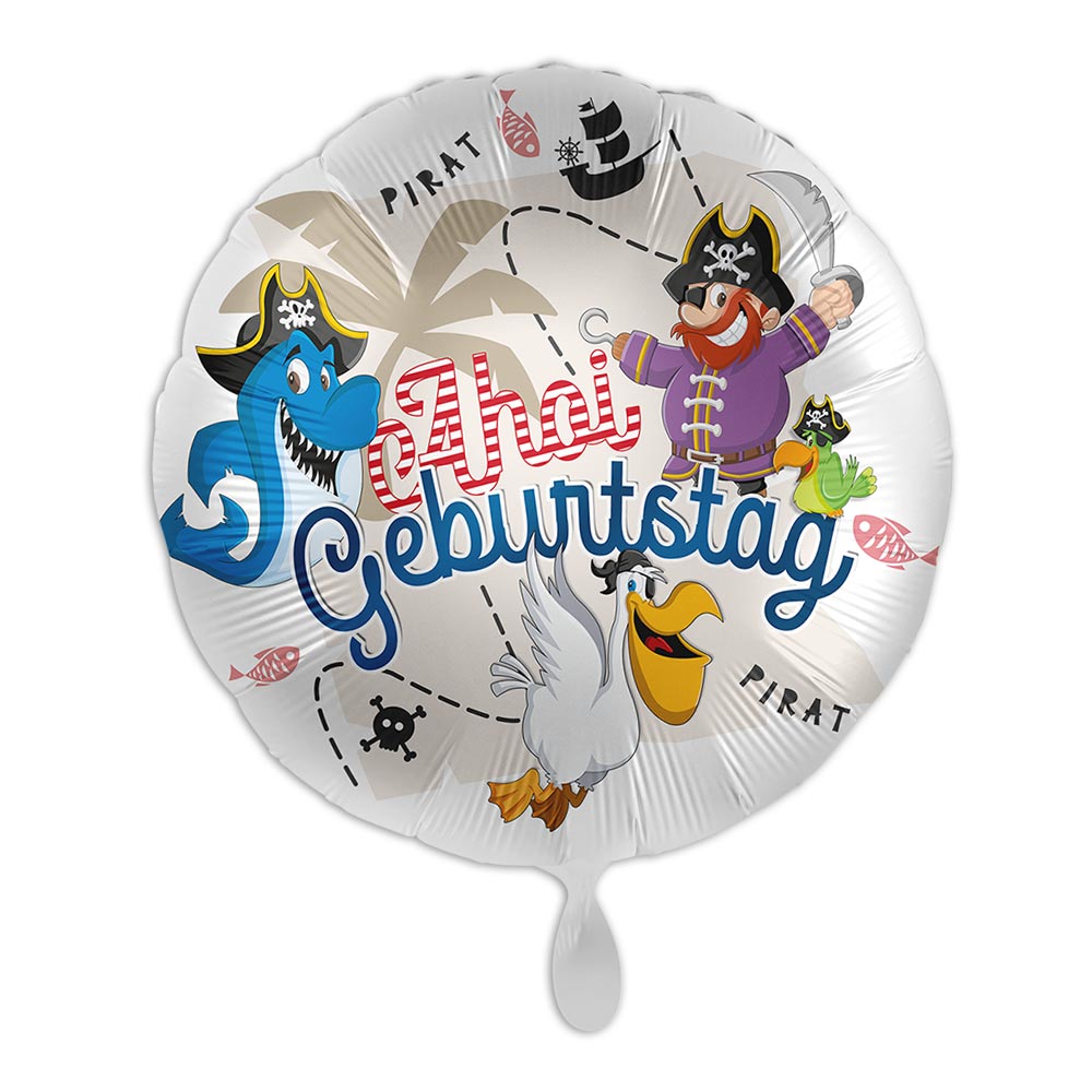 "Ahoi Geburtstag", Heliumballon rund Ø 34 cm